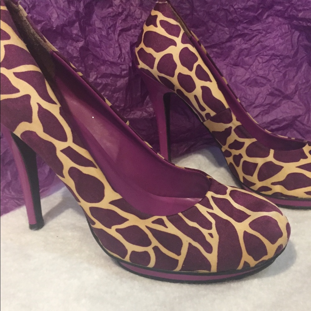 Charlotte Russe Leopard Print Heels Size 8